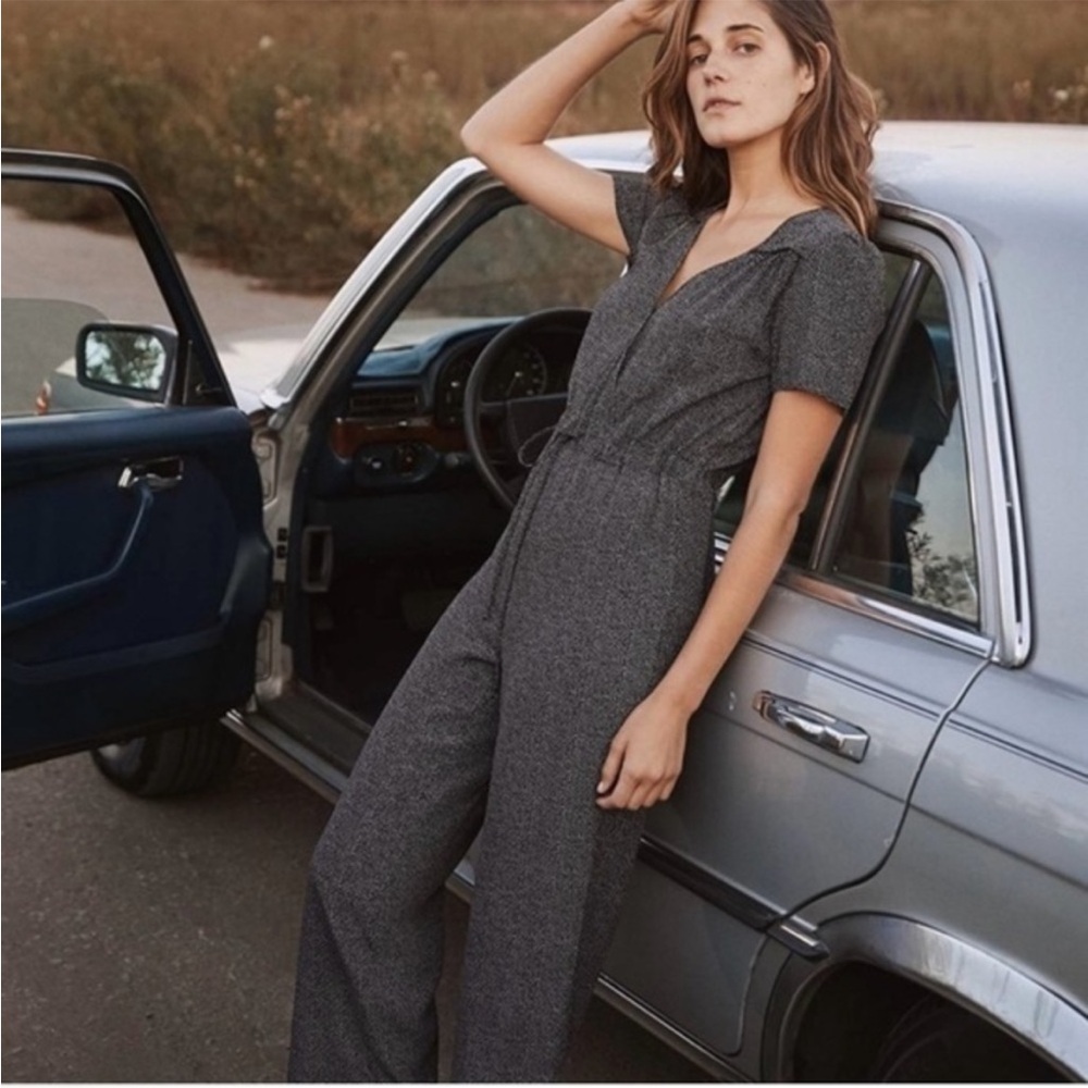 Christy Dawn Diana Dot Jumpsuit Black White